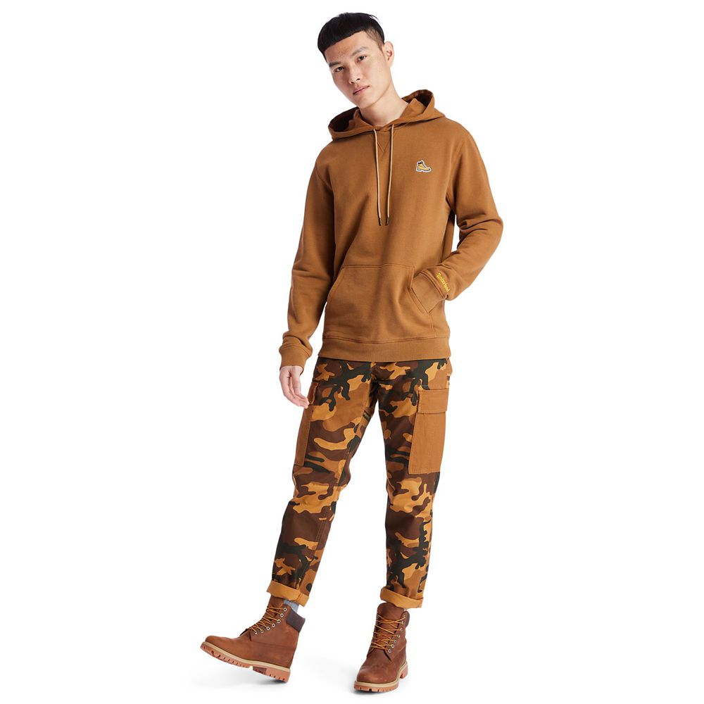 Timberland Mens Pants Lovell Lake Slim Tapered Camo Cargo - Brown - India CJ3806492